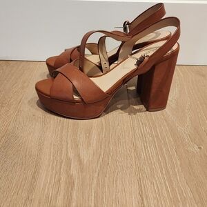 Aldo Tan Platform Block Heel Sandals